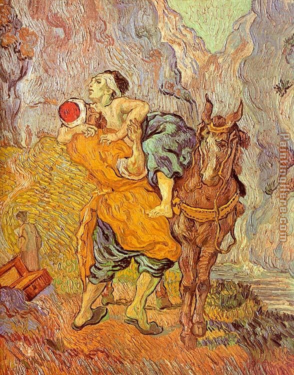 The good Samaritan Delacroix painting - Vincent van Gogh The good Samaritan Delacroix art painting